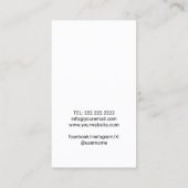 Hair Stylist Cute Scissor Logo Black Beauty Salon Visitekaartje (Achterkant)