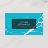 Hair Stylist Dandelion & Scissor Modern Turquoise Visitekaartje (Achterkant)