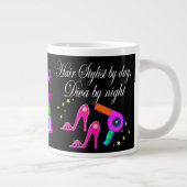 HAIR STYLIST DIVA GEPERSONALISEERD EXTRA GROTE BEKER (Rechts)