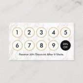 Hair Stylist Elegant Marble Loyalty Punch (Achterkant)