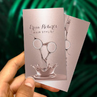 Hair Stylist Elegant Roos Gold Scissor Splash