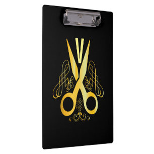 Hair Stylist Gold Scissor & Beauty Salon Klembord