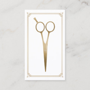 Hair Stylist Gold Scissor Hairdresser Hair Salon Visitekaartje