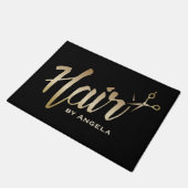 Hair Stylist Gold Script Modern Beauty Salon Deurmat (Schuin)