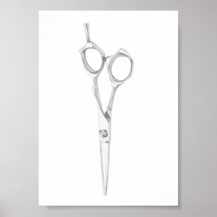 Hair Stylist Hair Salon Elegant Scissor Poster
