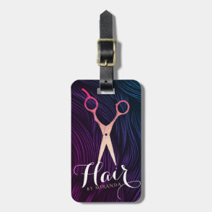 Hair Stylist Hairdresser Beauty Roos Gold Scissors Bagagelabel