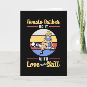Hair Stylist Kapper Kapper Vrouw Liefde Gift Kaart