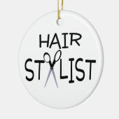 Hair Stylist Keramisch Ornament (Links)