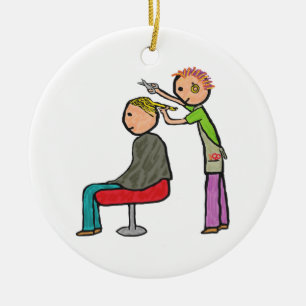 Hair Stylist Keramisch Ornament
