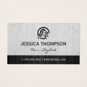 Hair Stylist Logo Moderne stijl Visitekaartje