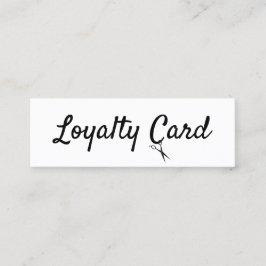 Hair Stylist Loyalty Punch Card Mini Visitekaartje