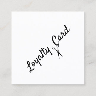 Hair Stylist Loyalty Punch Card Vierkante Visitekaartje