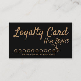 Hair Stylist Loyalty Punch Card Visitekaartje