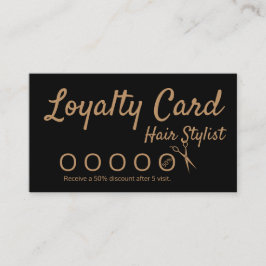 Hair Stylist Loyalty Punch Card Visitekaartje