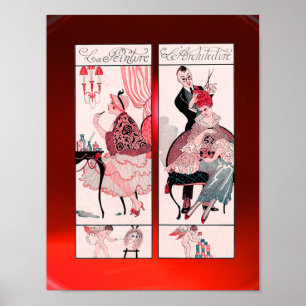 HAIR STYLIST, MODE BEAUTY SALON MAKE ARTIST POSTER