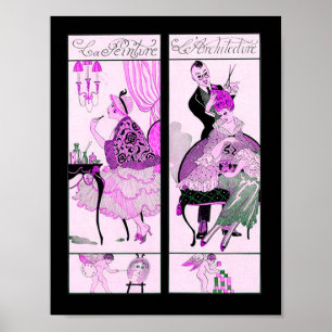 HAIR STYLIST, MODE BEAUTY SALON MAKE ARTIST POSTER
