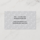 Hair Stylist | Modern Scissor Pattern Turquoise Visitekaartje (Achterkant)