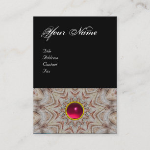 HAIR STYLIST-monogram, rode roze ruby, zwart Visitekaartje