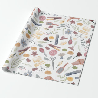 Hair Stylist | Patroon | WATERVERF Cadeaupapier