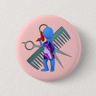 Hair Stylist Ronde Button 5,7 Cm