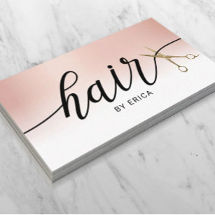 Hair Stylist Roos Gold Beauty Salon Elegant Afsprakenkaartje