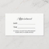 Hair Stylist Roos Gold Scissor Leopard Appointment Afsprakenkaartje (Achterkant)