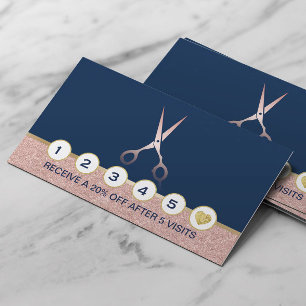 Hair Stylist Roos Gold Scissor Navy Blue Loyalty