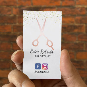 Hair Stylist Roos Gold Scissor Salon Social Media Visitekaartje