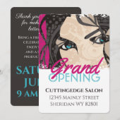 Hair stylist schoonheidssalon grote opening kaart (Voorkant / Achterkant)