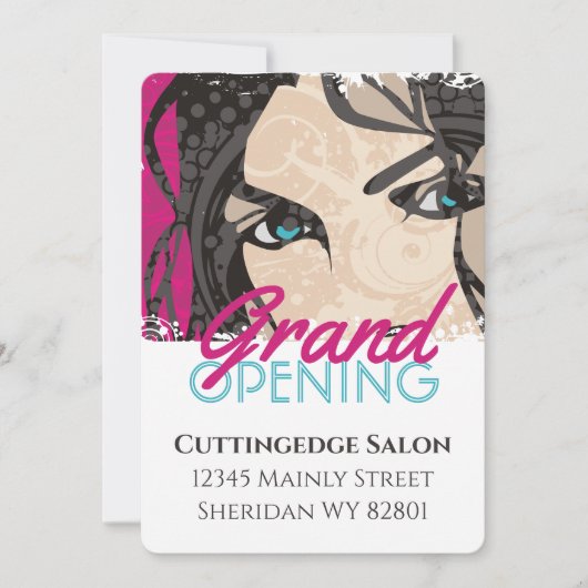 Hair stylist schoonheidssalon grote opening kaart (Voorkant)