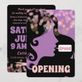Hair stylist schoonheidssalon grote opening kaart (Voorkant / Achterkant)