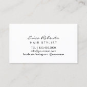 Hair Stylist Scissor & Girl Hair Salon Visitekaartje (Achterkant)