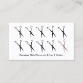 Hair Stylist Scissors Simple Plain Loyalty Punch (Voorkant)