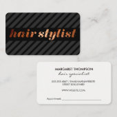 Hair Stylist Stripes Afsprakenkaartje (Voorkant / Achterkant)