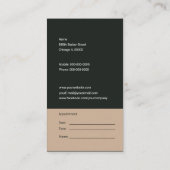 Hair Stylist Visitekaartje (Achterkant)