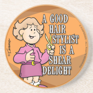 Hair Stylist Zandsteen Onderzetter