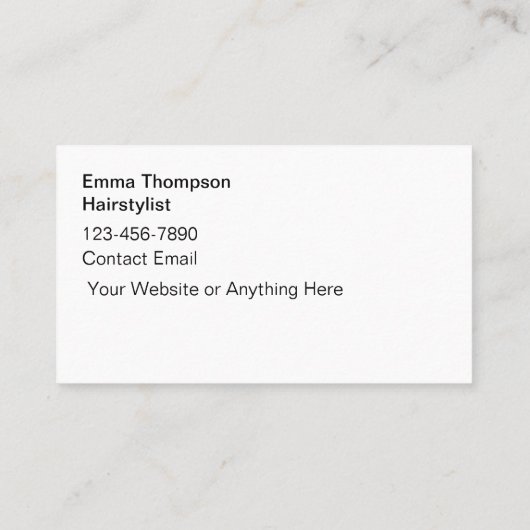 Hair Styliste Carte de visite tendance (Dos)