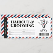 Haircut Barber Shop Gift Voucher Certificate (Voorkant / Achterkant)