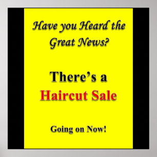 Haircut Sale Poster Matte