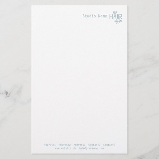 HairDesign1 - Letterkop Briefpapier (Voorkant)