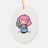 Hairdresser 2 keramisch ornament (Achterkant)