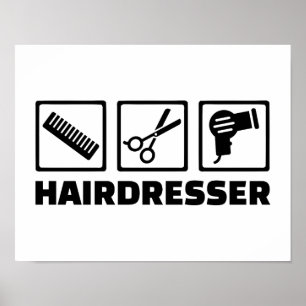 Hairdresser-apparatuur Poster