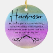 Hairdresser Ceramic Ornament (Achterkant)