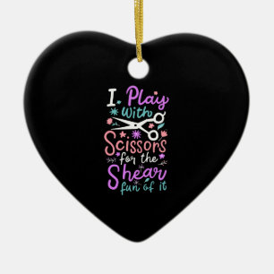 Hairdresser Haarstylist Gift Keramisch Ornament