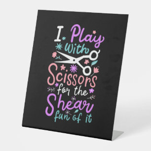 Hairdresser Haarstylist Gift Reclamebord Met Voetstuk