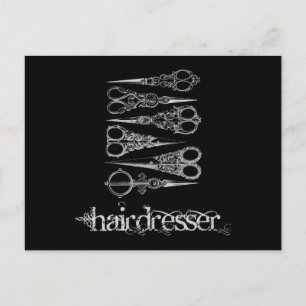  Hairdresser Hair Classic Scissors Uitnodiging Briefkaart