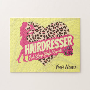 Hairdresser Leopard Hair Hustler Haarstylist Legpuzzel