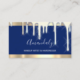 Hairdresser Makeup artistieke marine Gold 3D-schij Visitekaartje