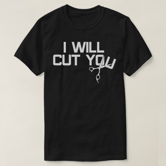 Hairdresser snijhaar t-shirt (Design voorkant)
