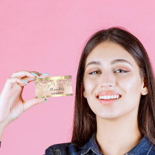 Hairdresser Stylist Coiffeur Gold Scissors omhuld Visitekaartje